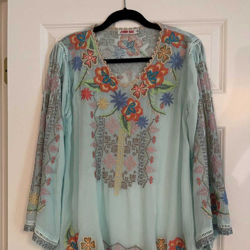 Johnny Was Embroidered Top